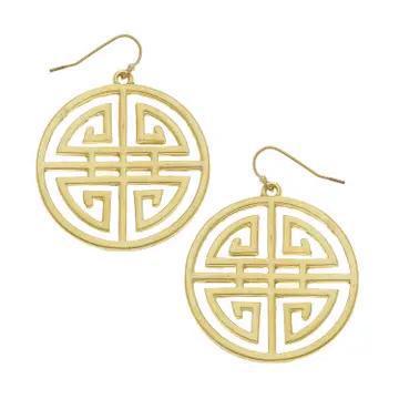 SS-Gold Medallion Earrings