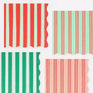 MER-Festive Stripe Dinner Napkin