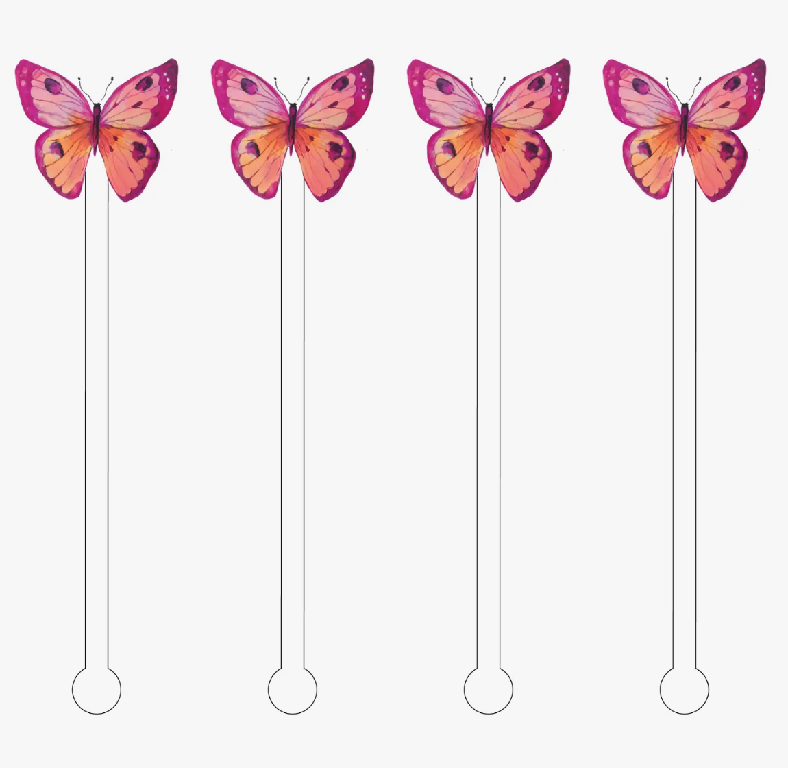 Butterfly Acrylic Stir Sticks