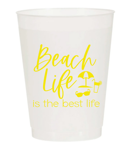 Beach Life Reusable Cups/10