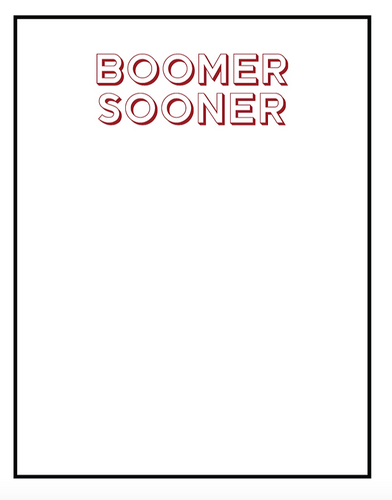 Boomer Sooner Notepad