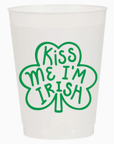 Kiss Me I'm Irish Frosted Cups