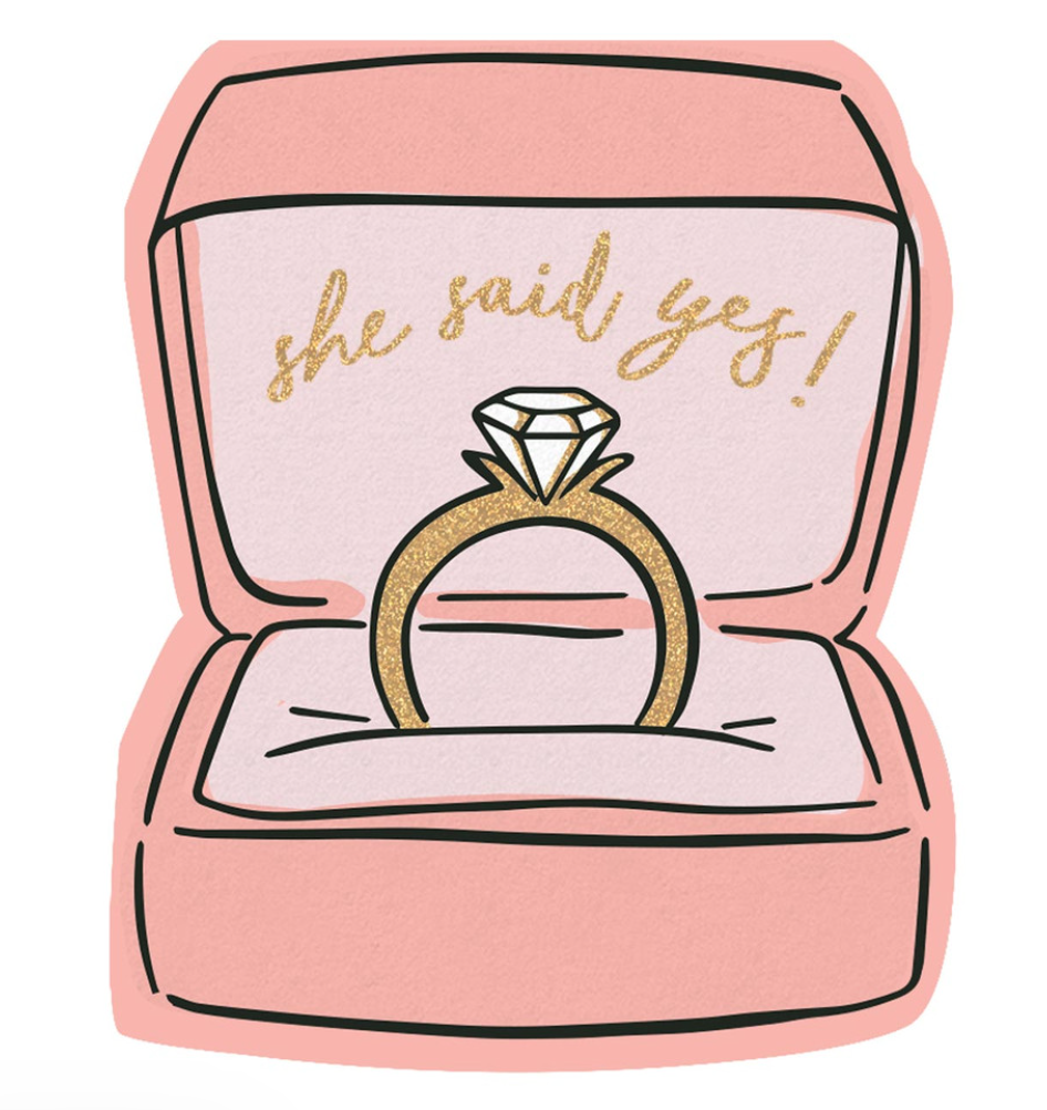 Die cut She Said Yes/20ct