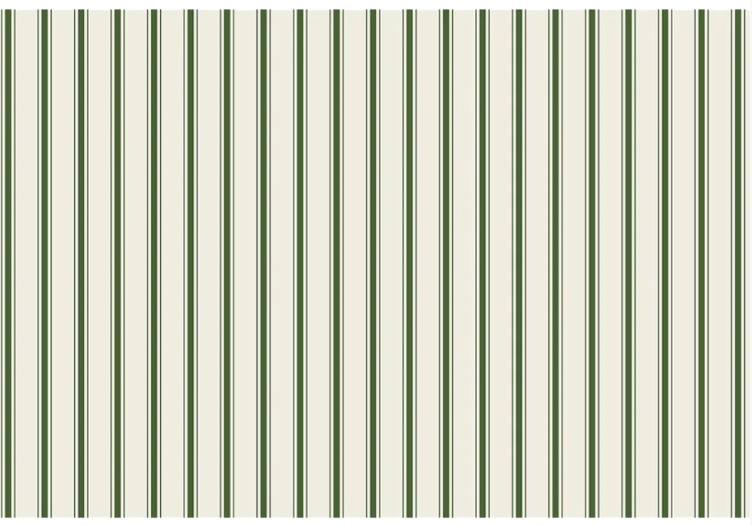 Green Ribbon Striped Placemat/24 Sheets