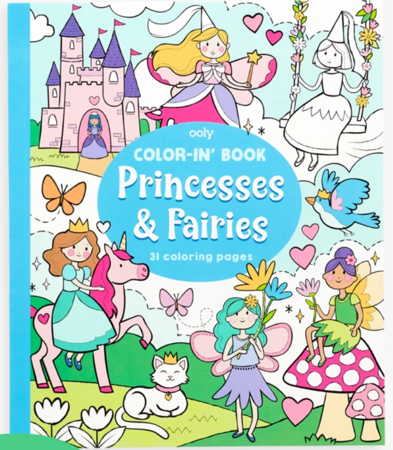 Color-in Book: Princesses & Fairies