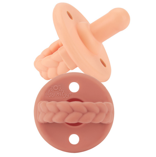 Pacifier Set/Apricot & Terracotta
