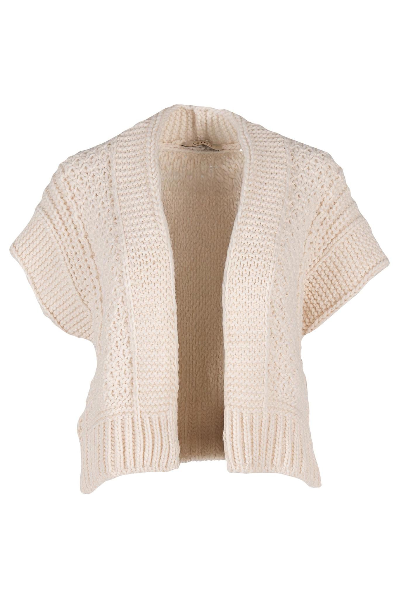 AST-Cream SS Open Cardigan