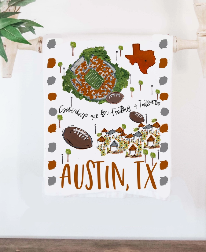 Austin TX Tea Towel