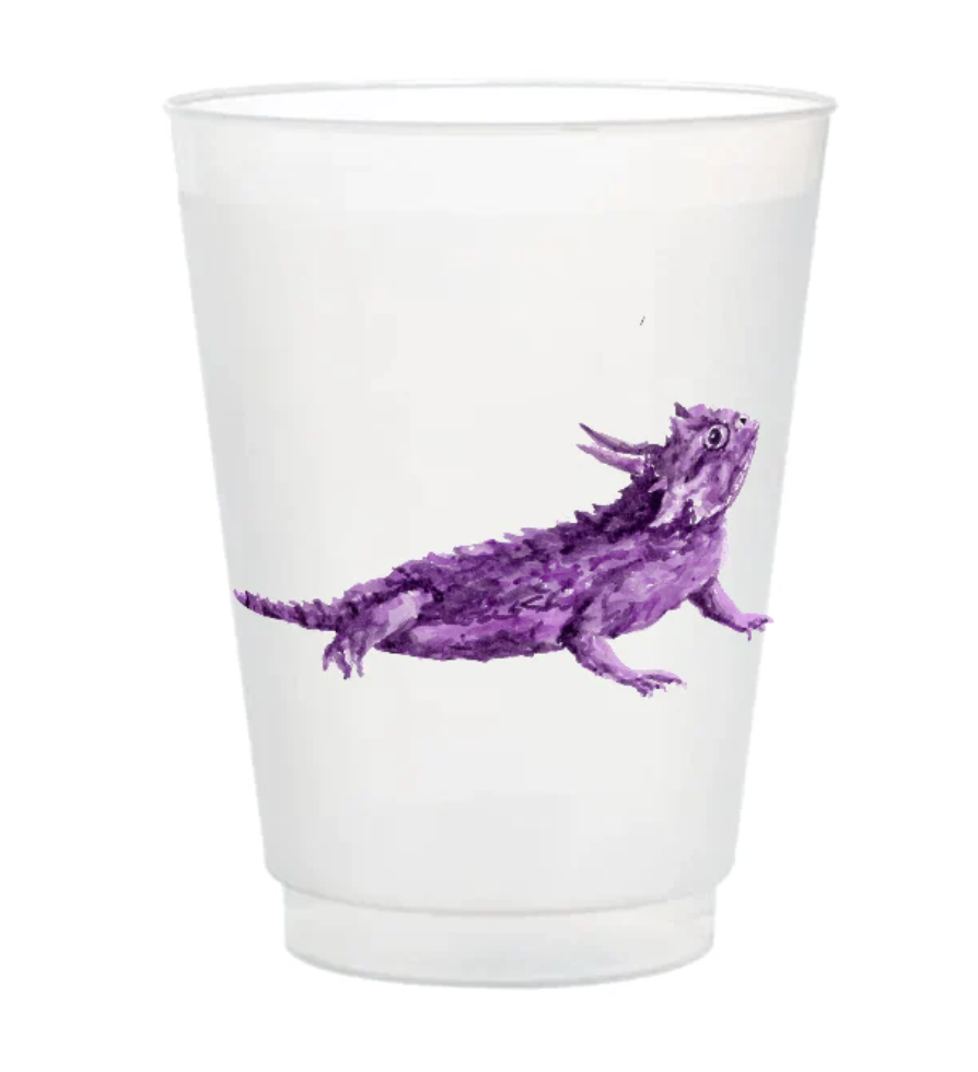Horned Frog Frosted Cups