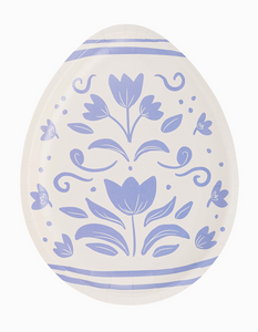Floral Egg Shaped Plate