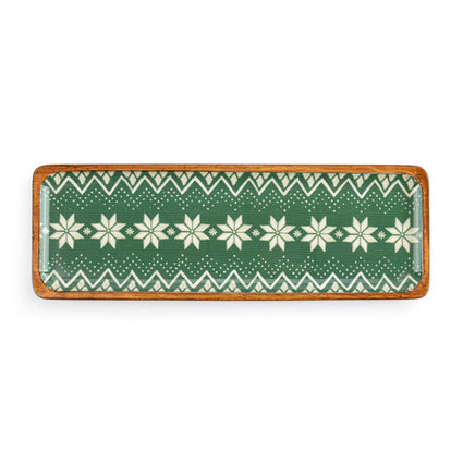 Green Scandi Knit Tray