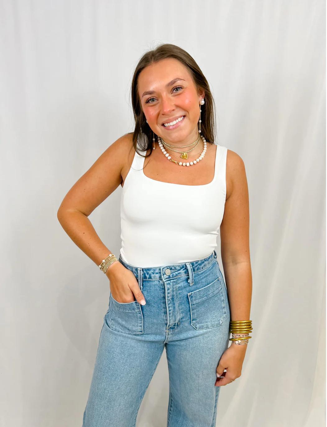 Ivory Tank Bodysuit