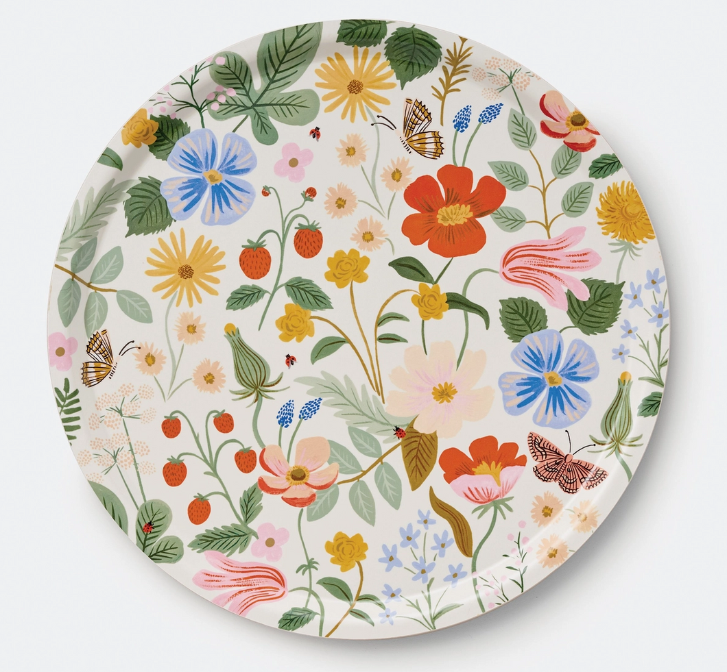 Strawberry Fields Round Tray