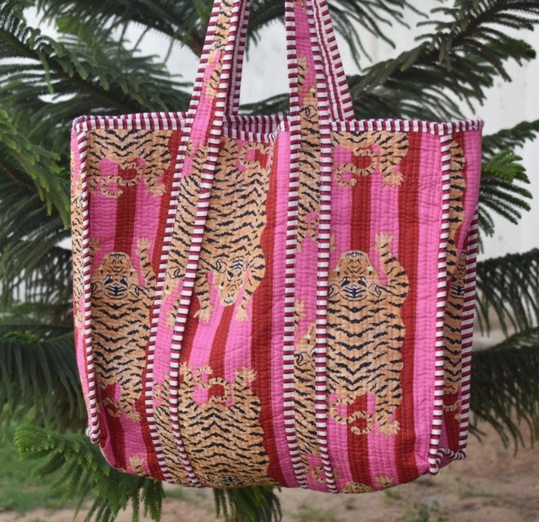 Tiger Print Shopping Bag