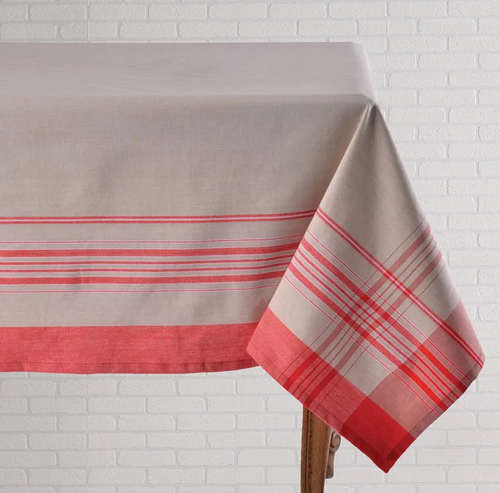 Vintage Red Tablecloth