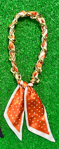 Scarf Chain Necklace/Burnt Orange