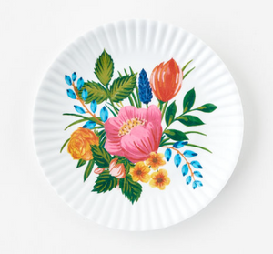 Floral Melamine Plates/Set of 4