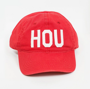 Red w/White HOU Hat