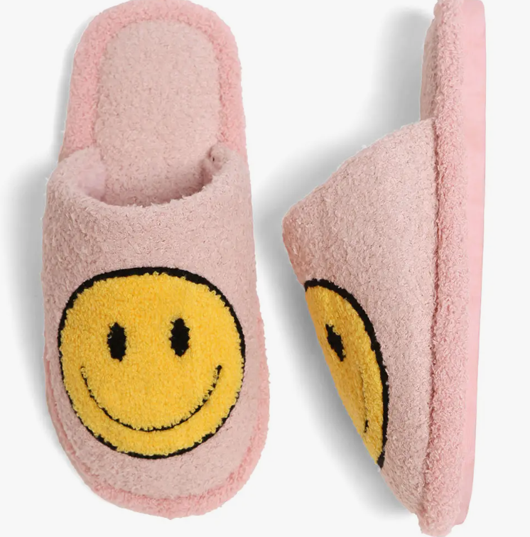 Pink Happy Face Slipper