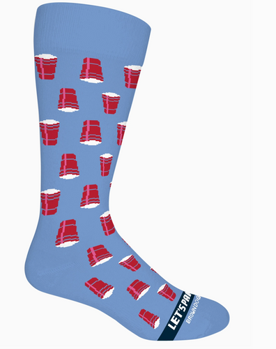 Red Party Cup Socks/Blue