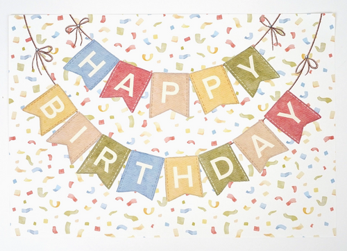 Happy Birthday Garland Placemats