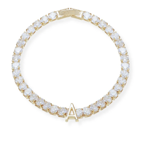 Initial Tennis Bracelet