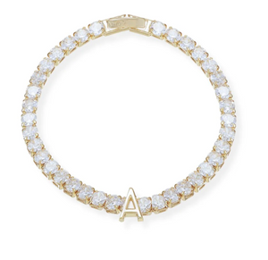 Initial Tennis Bracelet