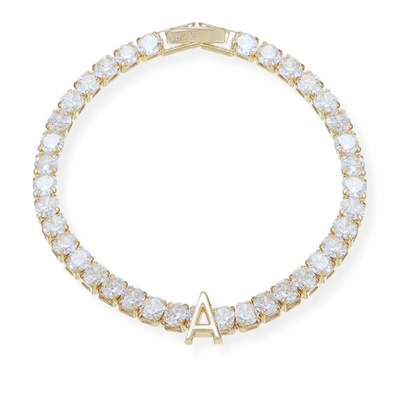 Initial Tennis Bracelet