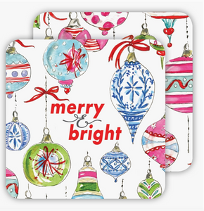 Merry & Bright Ornament Paper Coasters