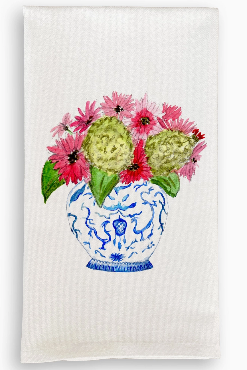 Ginger Jar Bouquet Tea Towel