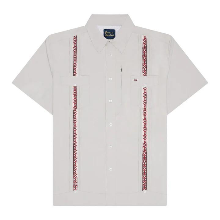 Guayabera Libre/Maroon Gray