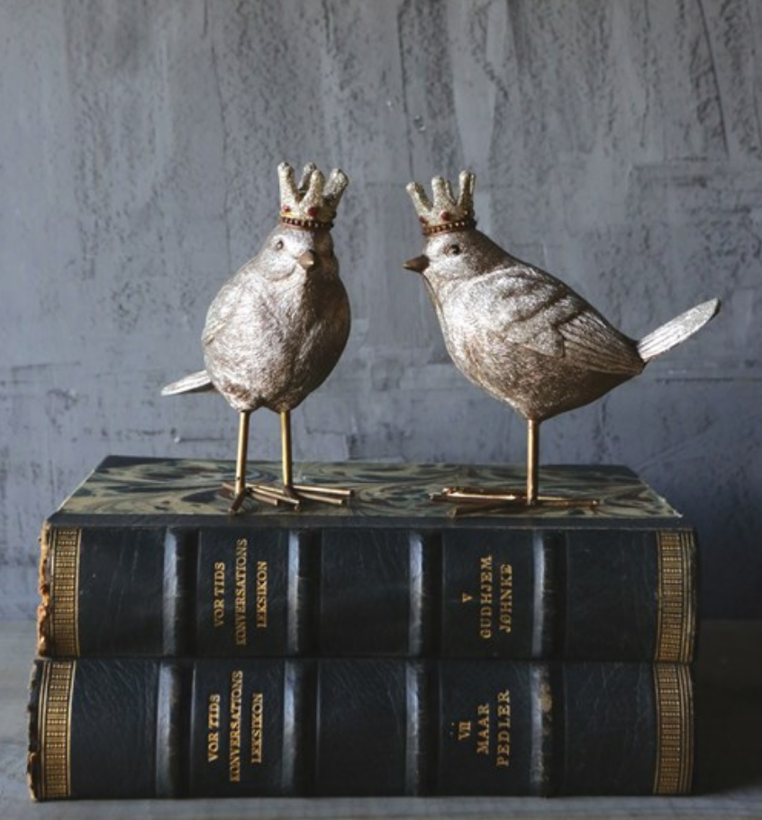 Resin Bird with Crown