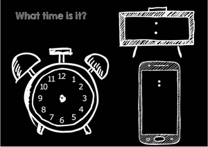 Chalkboard "What Time is It?" Placemat