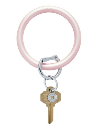 Silicone Key Ring-Rose Pearlized