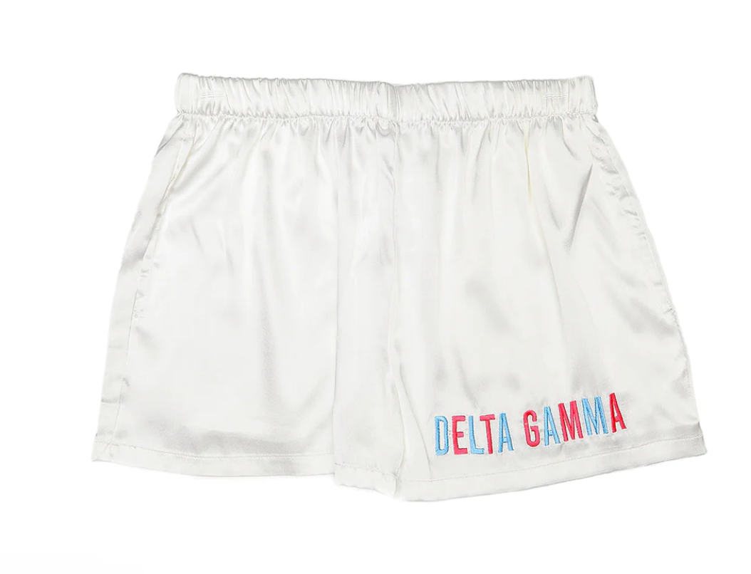 Delta Gamma Satin Shorts