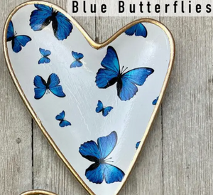 Ceramic Heart Dish/Butterfly