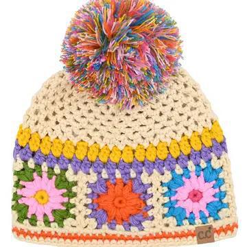 HAN-Cable Beanie w/Pom Pom