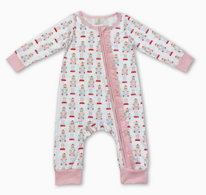 Pink Ballet Christmas  Romper