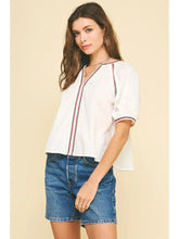 Load image into Gallery viewer, Contrast Stitch Blouse