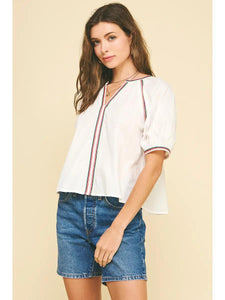 Contrast Stitch Blouse