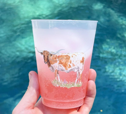 Texas Longhorn Frosted Cups