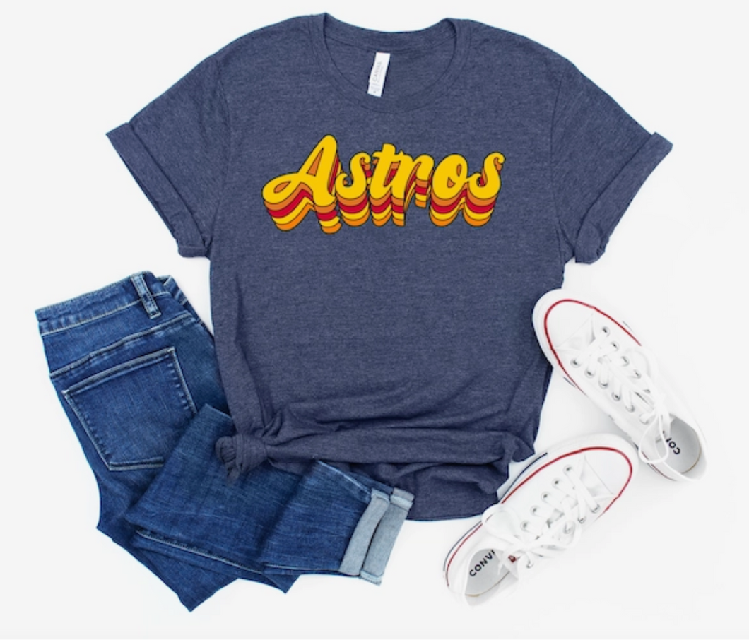 Astros Retro Wavy T-shirt