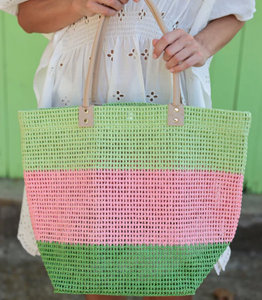 Alba Green Pink Tote