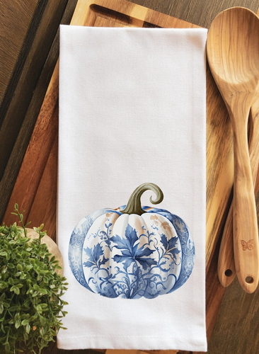 Chinoiserie Pumpkin Tea Towel