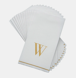 Gold White Guest Towel