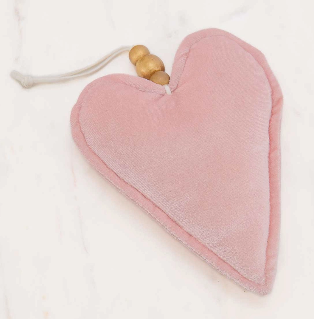 Heart Plush Ornament/Pink