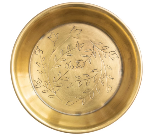 Embossed Brass Dish