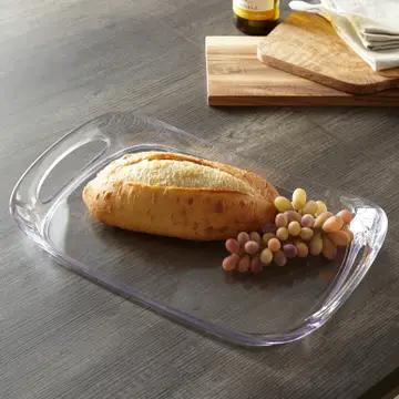 HA-Acrylic Oblong Tray w/Handles