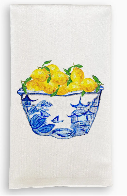 Bowl w/Lemons Tea Towel