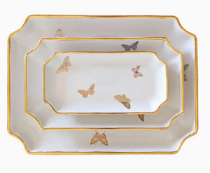 22K Gilded Butterflies Tray